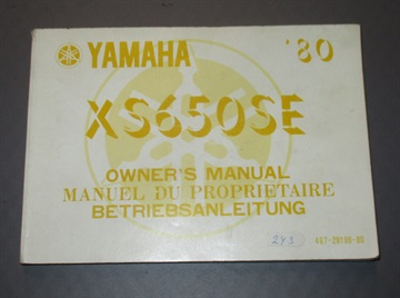 Yamaha XS 650 Owners manual